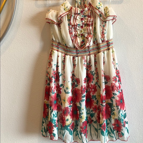 ModCloth Mind Code Multi-Color Halter Sun Dress - Picture 1 of 6